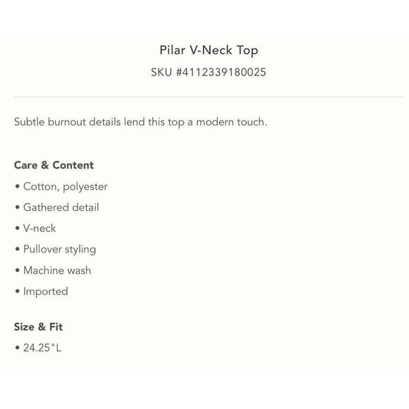 Anthropologie Pilar V-neck Black Lack Relaxed Fit casual top size medium - Picture 5 of 13